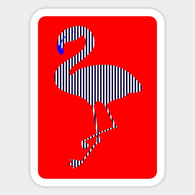 Flamingo pop art Sticker by zeevana